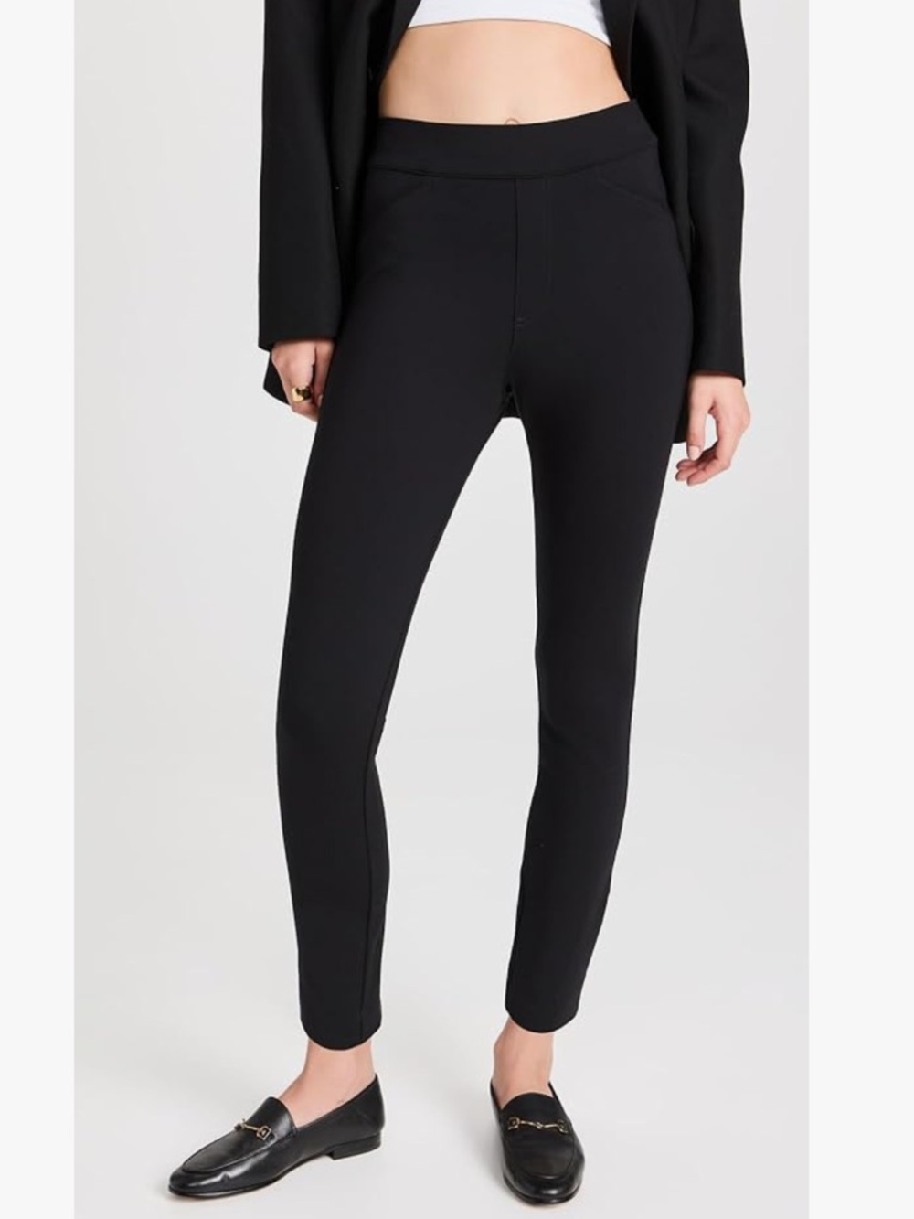 075 SPANX Women’s The Perfect Black Pant, Ankle Backseam Skinny, Large